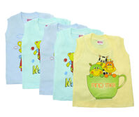 Bộ 5 Áo tay lỡ bé trai màu Nanio AD146 - size 1 , 0-3 tháng