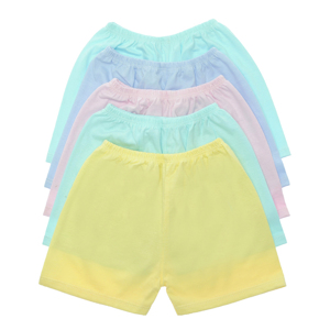 Bộ 5 Quần ngắn màu không in bé trai Nanio size 1-QD041