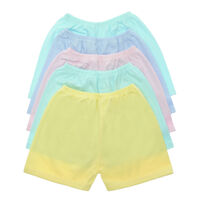 Bộ 5 Quần ngắn màu không in bé trai Nanio size 2-QD042