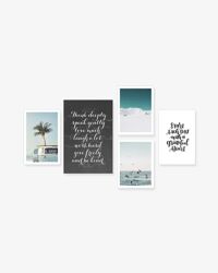 Bộ 5 tranh Summer Snow Mountain Sea