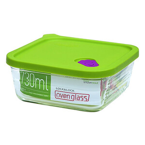 Bộ 6 hộp thủy tinh chịu nhiệt Lock&Lock Wave Steam Hole LLG165S6