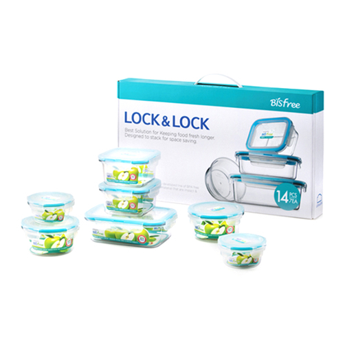 Bộ 7 hộp bảo quản thực phẩm Lock&Lock Bisfree Table LBF531S7