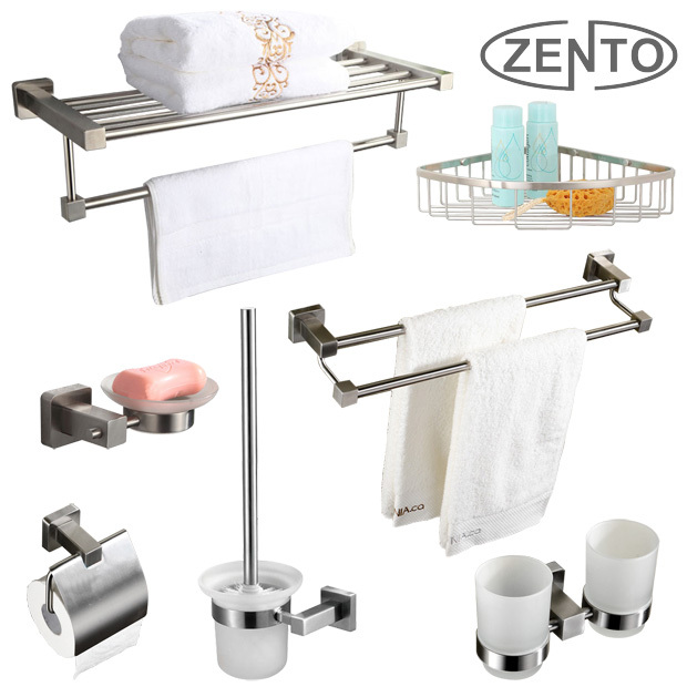 Bộ 7 phụ kiện phòng tắm inox 304 Zento HC339