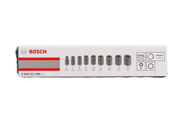 Bộ 9 đầu khẩu 1/4” Bosch 2608551096
