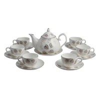 Bộ ấm và tách trà sứ xương Bone Porcelain 146292