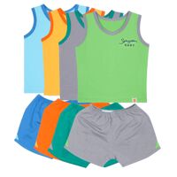 Bộ ba lỗ bé trai thêu Vườn Xuân số 4 7734 - 3-4 tuổi