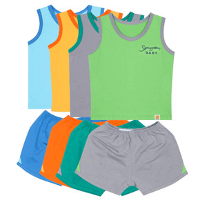 Bộ ba lỗ bé trai thêu Vườn Xuân số 6 7736 - 5 - 6 tuổi