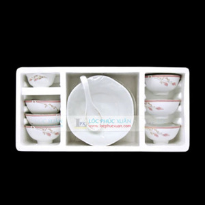 Bộ bàn ăn CK010 hoa 1012