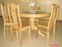 Bộ bàn ăn gỗ sồi Nga BA005