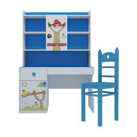Bộ bàn học có giá sách hình Angry Bird 1m2