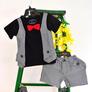 Bộ bé trai ghile sọc Vaninice