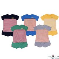 Bộ bé trai ngắn tay sọc ngang Vườn XuânTN4-7554 - 3-4 tuổi