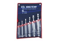 Bộ cần lắc léo 6 cái hệ mét Kingtony 1A06MR, 8-19mm