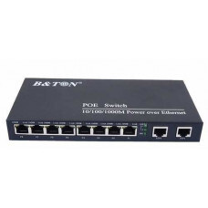 Bộ chia mạng Gigabit POE 8 x Gigabit-T(X) PoE s + 1 x Gigabit-T(X) + 1 x Gigabit-F(X) , SFP B&TON BT-6109GE-SFP