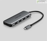 Bộ chia USB Type-C ra 4 cổng USB 3.0 hỗ trợ USB-C cấp nguồn Ugreen 50980