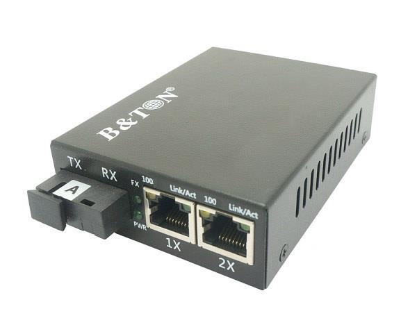 Bộ chuyển đổi quang điện Media Converter Unmanaged Fiber Switch BTON BT-912SM-20