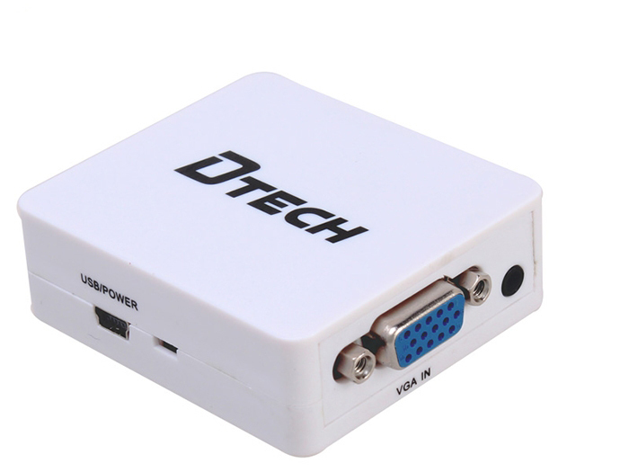Bộ chuyển đổi VGA + Audio to HDMI Dtech DT-6527
