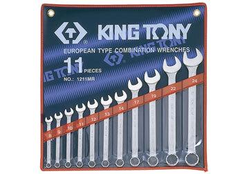 Bộ cờ lê vòng miệng 11 cái hệ mét Kingtony 1211MR, 8-24mm