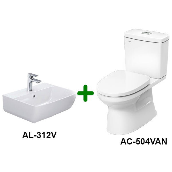 Bộ combo Bồn cầu Inax  AC-504VAN+AL-312V chậu lavabo