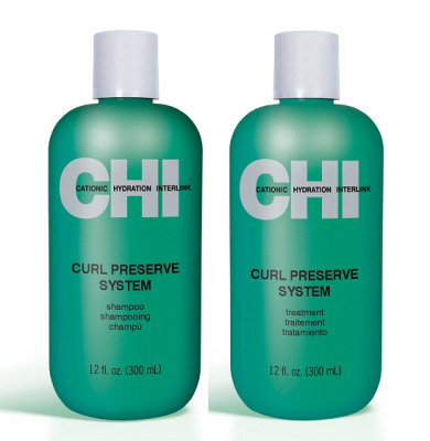 Bộ dầu gội xả Chi Curl Preserve System - 355ml, dành cho tóc uốn xoăn