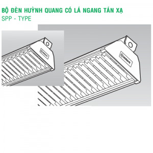 Bộ đèn huỳnh quang có lá ngang tán xạ SPP 2018