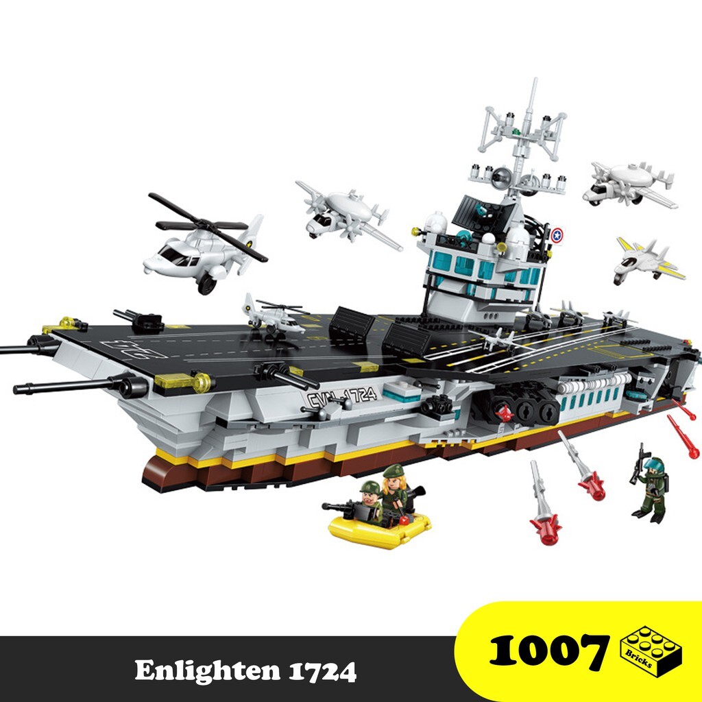 Bộ đồ chơi Lego lắp ráp tàu chiến hạm sân bay 1724
