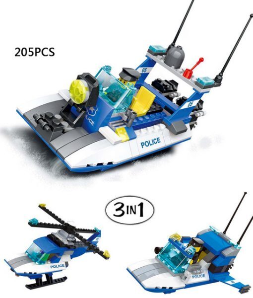 Bộ đồ chơi lego xếp hình Wange - Cảnh sát biển 3 in 1 (mẫu B)