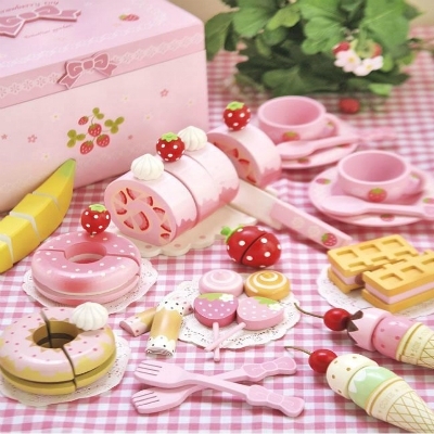 Bộ đồ chơi tiệc ngọt nơ hồng Mother Garden 066