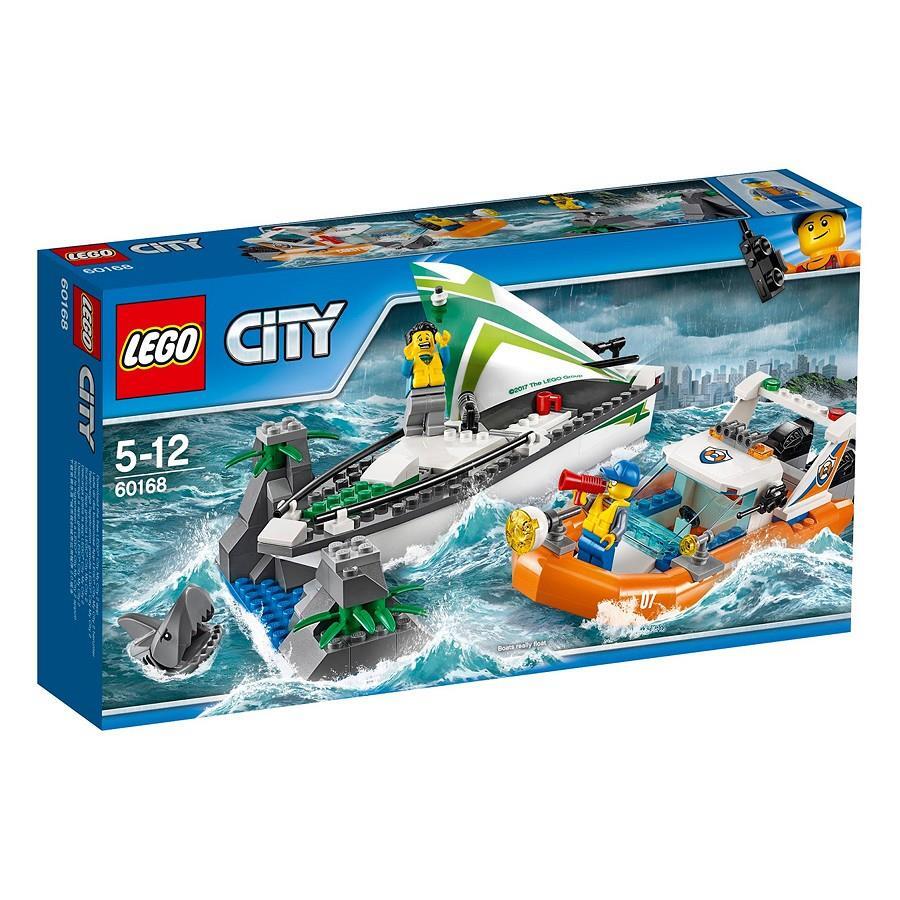 Bộ đồ chơi xếp hình Lego City 60168 Mô hình thuyền buồm cứu hộ
