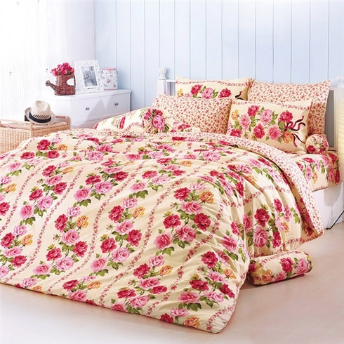 Bộ drap cotton thương hiệu ToTo nhập khẩu Thái Lan TT359 1m6 x 2m