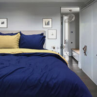 Bộ drap gối cotton satin Ai Cập Julia 534BK16 160 x 200 x 28cm