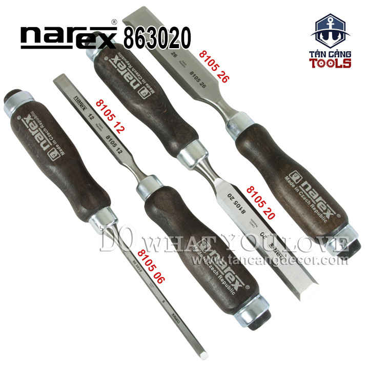 Bộ đục 4 chi tiết Narex NRX-863020