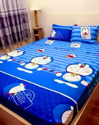 Bộ ga kèm 2 vỏ gối Doremon