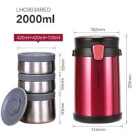 Bộ hộp cơm giữ nhiệt Lock&amp;Lock Easy Take LHC8034