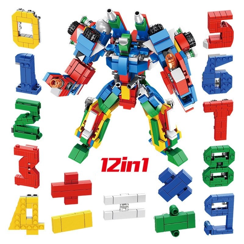 Bộ lắp ráp lego Panlos Brick 12 trong 1 - Mô hình Digital Robot 633021