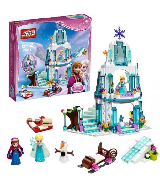 Bộ lego xếp hình cao cấp Lâu đài Frozen Nữ hoàng băng giá Elsa