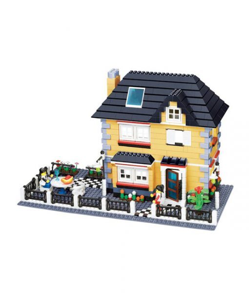 Bộ lego xếp hình Wange biệt thự nhà vườn mẫu 1