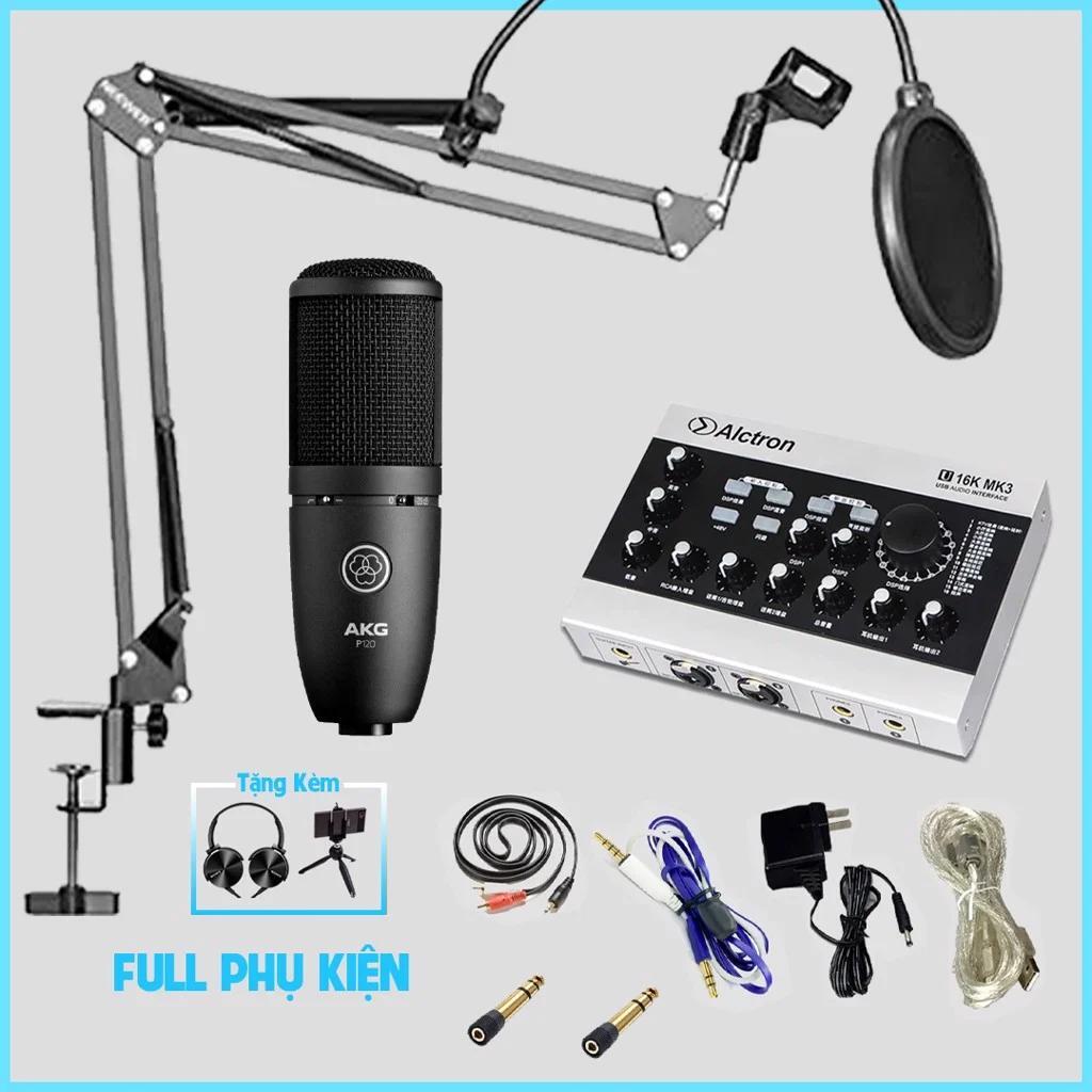 Bộ livestream Alctron U16K MK3 + Micro thu âm AKG P120