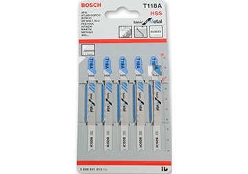 Bộ lưỡi cưa sắt 5 cây Bosch T118A (2608631013)