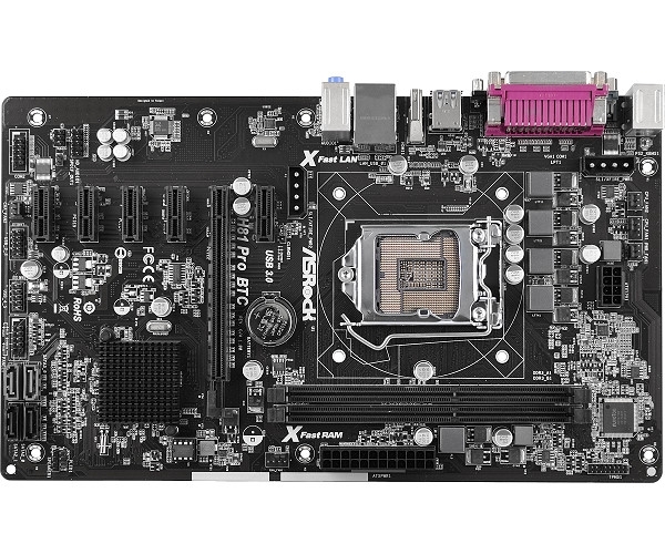 Bo mạch chủ (Mainboard) Asrock H81 Pro BTC - Socket 1150, Intel H81, 2 x DIMM, Max 16GB, DDR3