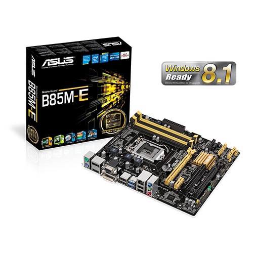 Bo mạch chủ (Mainboard) Asus B85M-E - Socket 1150, Intel B85, 4 x DIMM, Max 32GB, DDR3