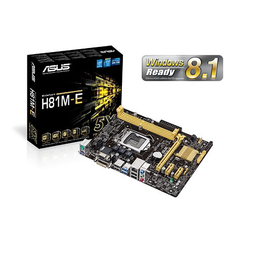 Bo mạch chủ (Mainboard) Asus H81M-E - Socket 1150, Intel H81, 2 x DIMM, Max 8GB, DDR3