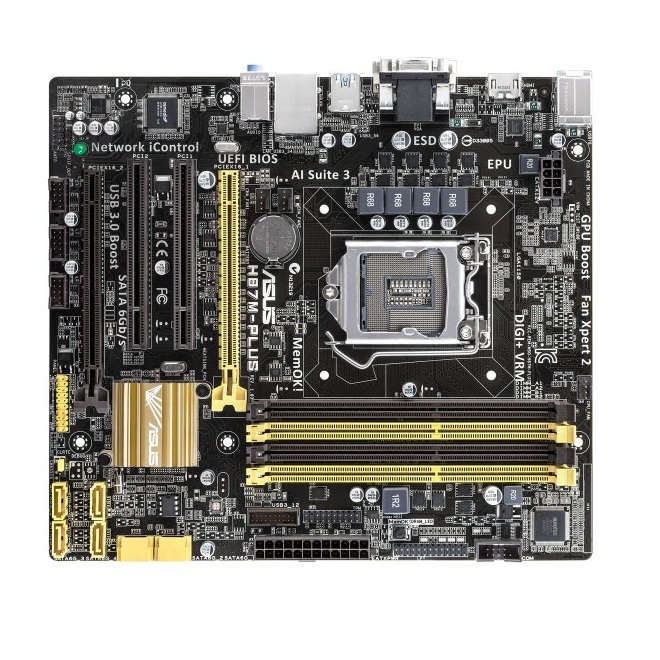 Bo mạch chủ (Mainboard) Asus H87-PLUS - Socket 1150, Intel H87, 4 x DIMM, Max 32GB, DDR3
