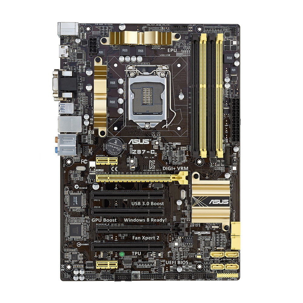 Bo mạch chủ - Mainboard Asus Z87-C - Socket 1150, Intel Z87, 4 x DIMM, Max 32GB, DDR3