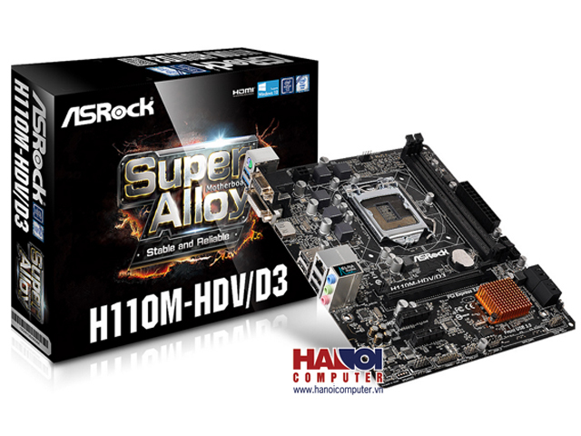 Bo mạch chủ - Mainboard Asrock H110M-HDV/D3