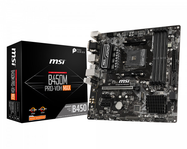 Bo mạch chủ - Mainboard MSI B450M Pro VDH Max (AMD B450, Socket AM4, m-ATX, 4 khe RAM DDR4)