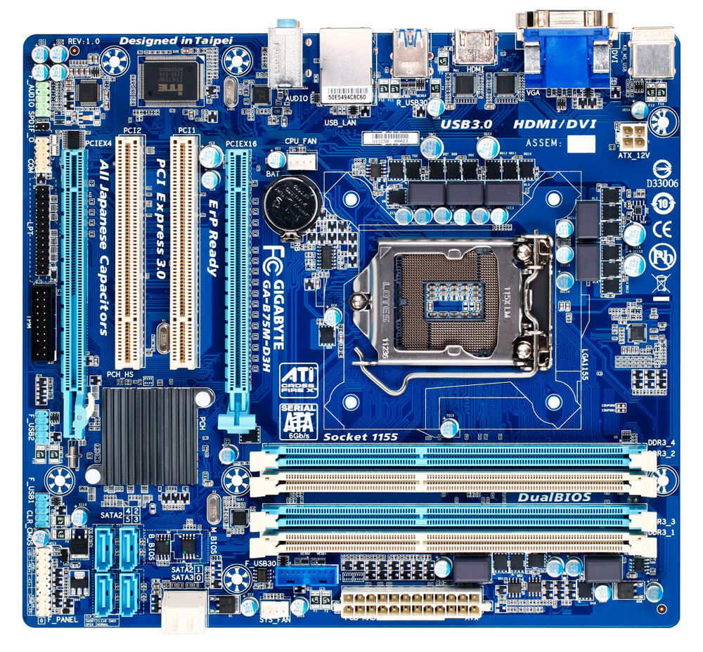 Bo Mạch Chủ Mainboard Gigabyte Ga B75m D3h Intel B75 Chipset Socket Lga 1155 Chính Hãng Giá Rẻ 7845