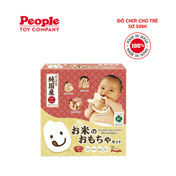 Bộ ngậm nướu bằng gạo mochi gift set natural - PEOPLE KM020