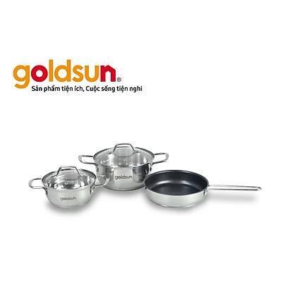 Bộ nồi chảo inox 3 đáy Goldsun GPS1790