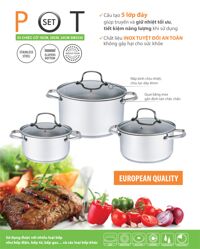 Bộ nồi Inox Elmich 2353330 - 3 chiếc cỡ 18,20,24cm